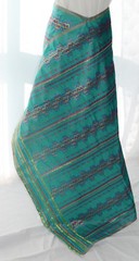 Thai silk blend traditional mandalay pattern fabric 008