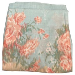 Vintage Unbranded Floral Fabric Panel Grandmacore Cottagecore Rose Print