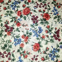 Floral VIP Vintage Pink ROSE BLUE Multi 1993 Never Used fabric sold by the yard