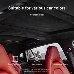 Suede Auto Headliner Fabric 98″ L × 60″ W with Foam Backing – Tube Packaging …