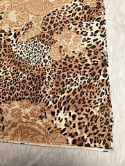 Animal Print with Lace Print Cotton Fabric for Face Masks ~ 44″x71″ almost 2yds
