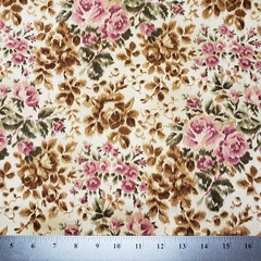 Pink Roses Fabric Cotton Quilting David Textiles Beth Bruske 3+ Yards 44″