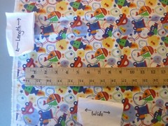 Transportation Vehicles on White Cotton Fabric (44″ Wide x 52″ long)
