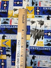 United States Military US Air Force 100% med cotton fabric by the yard #12 USAF