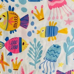 Ocean Fat Quarters Fabric Bundles 6 Pcs 18″x22″ for Quilting Baby Sewing