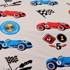 Race Car Cotton Jersey Fabric Knit Children Vintage Open Wheel By The Yar
