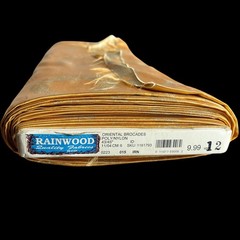 Gold Silver Asian Brocade Fabric Poly/Nylon Rainwood 12 Yards