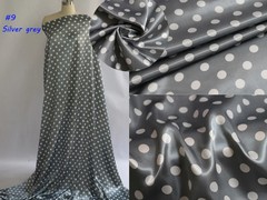 58” Wide By Yard Polka Dots Fabric Satin Charmeuse Soft Lining Scarf Diy Tissu