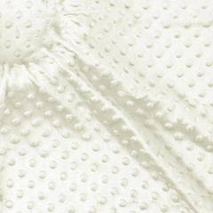 Minky Dot Fabric by The Yard, 1 Yard x 60 Inch Wide Soft Plush Fabric White F…