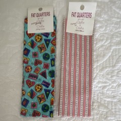 Lot of 8 Fat Quarters Cotton Multicolor Fabric for Quilts/Crafts: STORAGE ODOR!