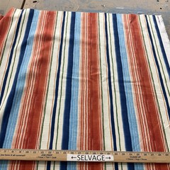 4.125 Yard Piece of Tommy Bahama Home Playa Eterna Seascape Stripe Canvas…