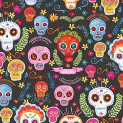 Dia de los Muertos – 1 yard price! – Continuous yards available.