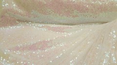 White Iridescent Sequin Hologram On Mesh Fabric By The Yard Dress Fashion