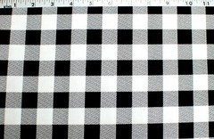 BTY* HOLIDAY BLACK/WHITE BUFFALO CHECK 3/4″ 100% COTTON FABRIC FOR FACE MASKS