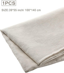 39 X 55 Inch Natural Pure 100% Linen Fabric, Plain Solid Colour Linen Fabric Clo