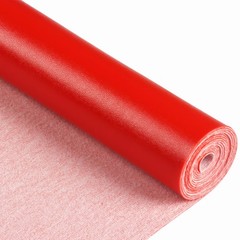 Solid Color Red Faux Leather Roll 10″X53″(25cmX135cm),Smooth