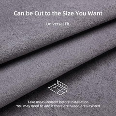 Dark Gray Suede Auto Headliner Fabric 120″ L x 60″ W with Foam