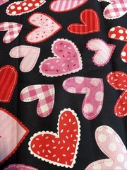 Hearts Valentine’s Day Cotton Fat Quarter 18”x21” New