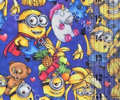 Custom 100% Cotton Woven Fabric Minions Movie By the 1/4 yard 9×56