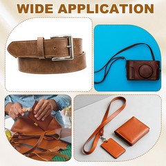 Genuine Leather Sheet, 7.9″x11.8″ Full Grain Leather Pieces, Dark Brown