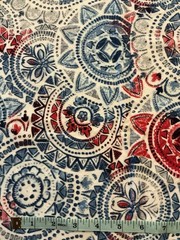 Super Snuggle Flannel Fabric 14-15” x 104” Americana Medallion JoAnn’s Remnant