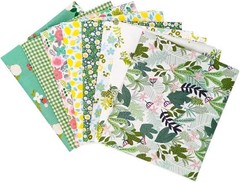 Sustainable High-Quality Cotton Fabric Pack – 8 Floral Pre-Cut Sheets 19.69″