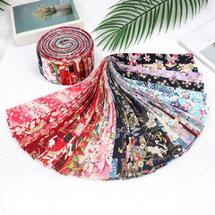 40 Pcs Japanese Style Fabric Jelly Roll,Cotton Quilting Fabric Strips,2.5″ Wide