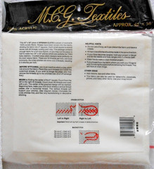 M.C.G. TEXTILES AFGHAN CLOTH – APPROX. 45″X58″ – 100% ACRYLIC – NIP!