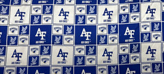 Air Force Falcons Blue White Collage Cotton Fabric by Sykel BTHalfY #32