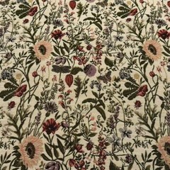 Country Wildflower Vintage French Jacquard Tapestry Upholstery Fabric Sewing BTY