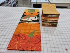 33 Sandy Gervais Moda Pumpkins Gone Wild Fat Quarters + 2 Panels OOP