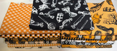 Halloween Fabric Bundle – 13 Assorted Half-Yard Cuts