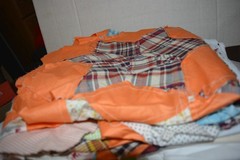 Large 15 + Pound Lot of Mixed Sewing Quilting Fabric Scraps Various Sizes