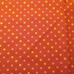 Cotton Fabric Polka Dots On Red Laundry Basket Andover 13″ x 44″
