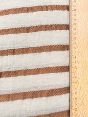 Herringbone Striped Neutral Organic Cotton Double Face Fabric By 2 Meters.