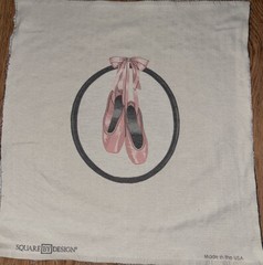 Ballet Shoes Fabric pillow Chair Cover Embroidered Square By Design QQ