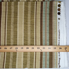 Tommy Bahama Woven Cotton Fabric “Vera Cruz” Brown/Aqua Stripe Home Decor 54×40″