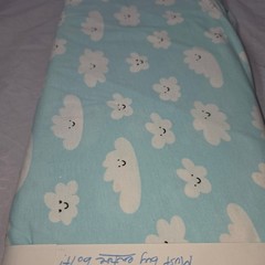 NEW BTY 57″W POP! Jersey Knit Happy Clouds Pattern By The Yard