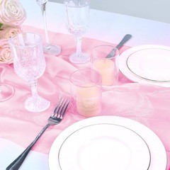 Light Pink Organza Fabric by The Yard – Perfect for Weddings & Events