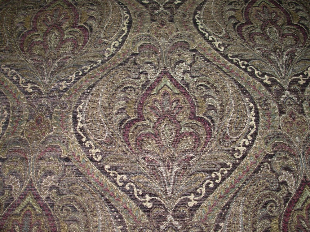 10 YDS~FLEUR DE LIS MADETTE EMBROIDERED PT CHENILLE UPHOLSTERY FABRIC FOR LESS