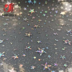 A4 Iridescent Hologram Transparent PVC Vinyl Star Fabric DIY Bows Earring Making