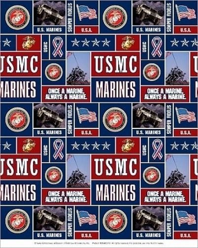 United States of America Marines USA Military Fleece Fabric Print A617.08