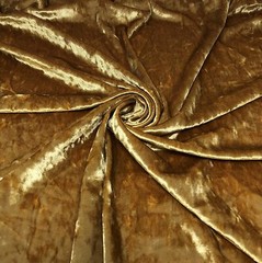 GOLD Crushed Stretch Ice Velvet clothing dress Spandex 4-way stretch Fabric