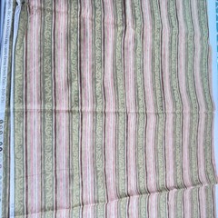 Benartex quilting cotton fabric brown pink floral stripes 64×43 1.7 yards