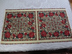4925. Hoffman MANDARIN GARDEN COTTON for 2 PILLOW TOPS – approx. 21″ x 20″ ea.