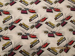 NASCAR RACING 100% COTTON NEW WHITE BACKGROUND 1 YARD by CAMELOT FABRICS NEW