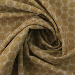 BALLARD DESIGNS MIA DIJON YELLOW CREAM GEOMETRIC HONEYCOMB FABRIC BY YARD 56″W
