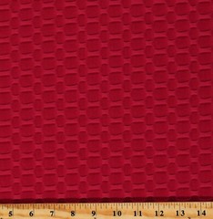 Honeycomb Texture Knit Solid Red Poly/Spandex Blend Fabric by the Yard D452.38