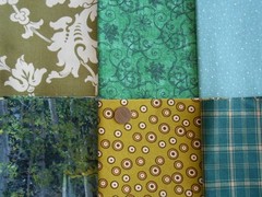 30 GREEN Floral Tonal Blenders Fat /Long Quarter Lot Quilt Cotton Fabric
