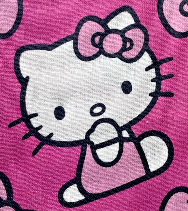 NEW Hello Kitty by Sanrio Pink Apples Fat Quarter 18″x22″ Cotton